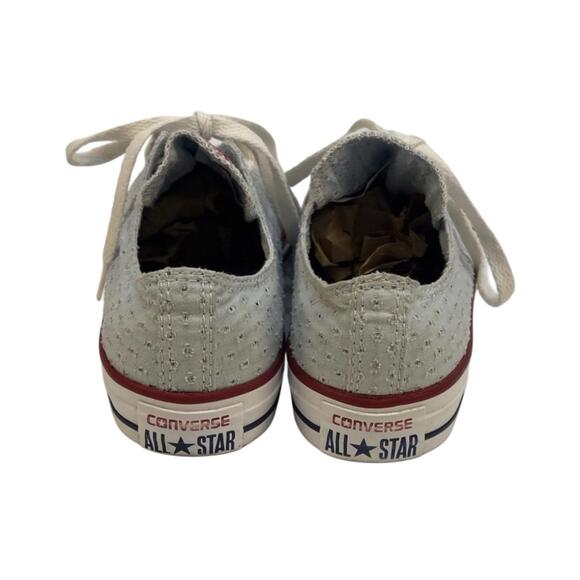 PFR CONVERSE All Star Low Top Powder Blue Eyelet Fabric Chucks Sneakers Sz 7 - Picture 4 of 8